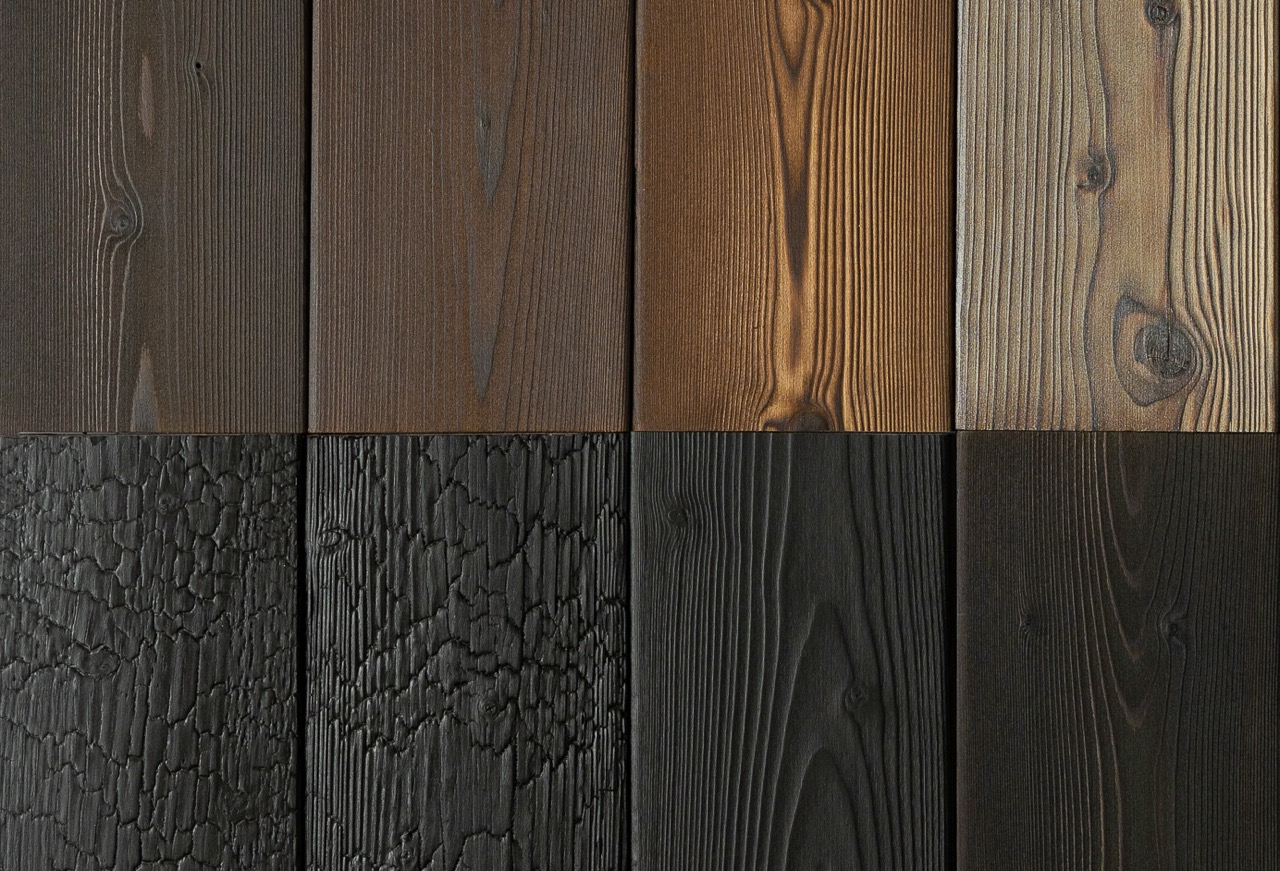 A set of samples of fired boards